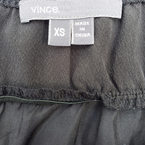 Vince Silk Pattern Empire Camisole Top Black XS - Picture 3 of 6